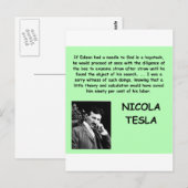Carte Postale Nicola Tesla (Devant / Derrière)
