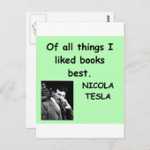 Carte Postale Nicola Tesla (Devant / Derrière)