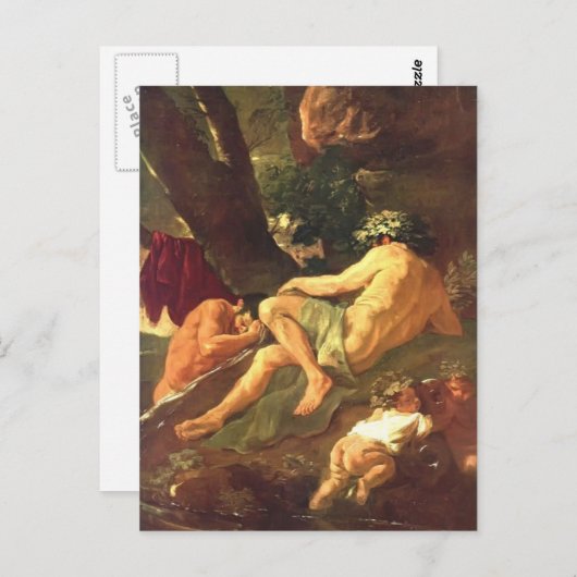 Carte Postale Nicolas Poussin- Midas lave à River Pactolus (Devant / Derrière)