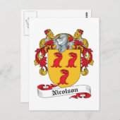 Carte Postale Nicolson Family Crest (Devant / Derrière)