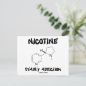 Carte Postale Nicotine (Molécule Chimique) Addiction Mortelle (Debout devant)