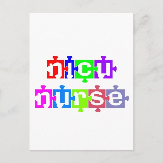 CARTE POSTALE NICU NURSE PUZZLE PIECE (Devant)