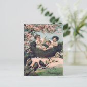 Carte Postale Nid d'oiseau mignon (Debout devant)