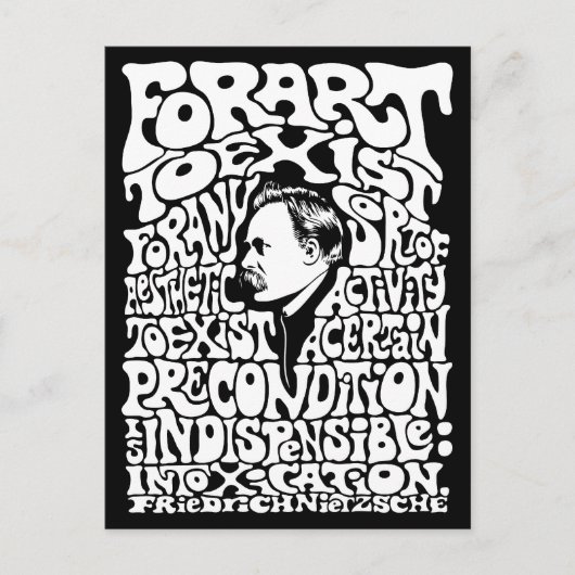 Carte Postale Nietzsche - Art (Devant)