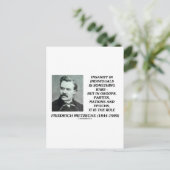 Carte Postale Nietzsche Insanity Rare Dans Les Individus Citer (Debout devant)