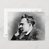 Carte Postale Nietzsche "Ne tue pas U" Citation Cadeaux & Tee - (Devant / Derrière)