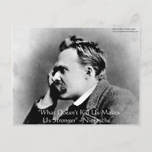 Carte Postale Nietzsche "Ne tue pas U" Citation Cadeaux & Tee - (Devant)