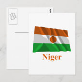 Carte Postale Niger Drapeau avec nom (Devant / Derrière)