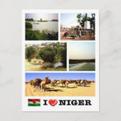 Carte Postale Niger - Drapeau qui flotte - (Devant)