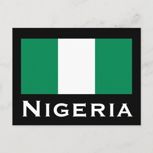 Carte Postale Nigeria avec le drapeau nigérian (Afrique de l'Oue (Devant)