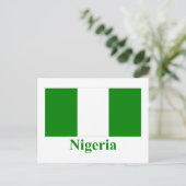 Carte Postale Nigeria Drapeau avec nom (Debout devant)