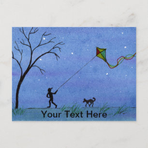 Carte Postale Night Kite