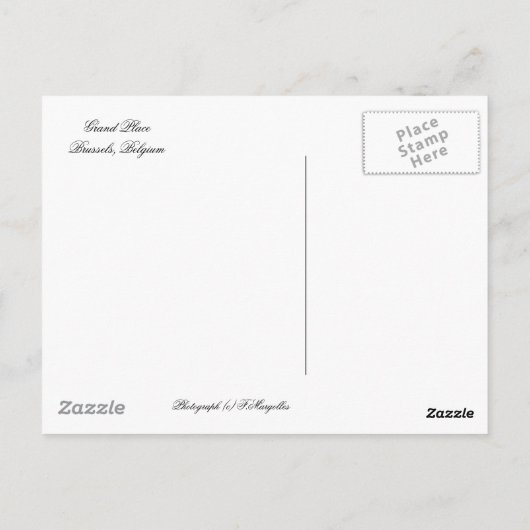 Carte Postale Night On The Grand Place, Brussels (Dos)