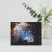 Carte Postale Night Sky Stars Tree Castle (Debout devant)