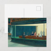 Carte Postale Nighthawks 1942 d'Edward Hopper (Devant / Derrière)