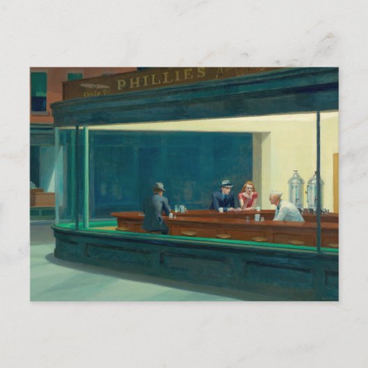 Carte Postale Nighthawks 1942 d'Edward Hopper (Devant)