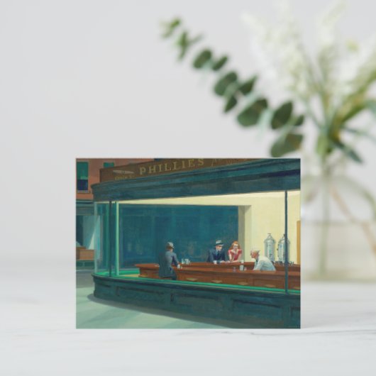 Carte Postale Nighthawks 1942 par Edward Hopper (Debout devant)