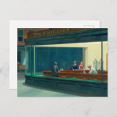 Carte Postale Nighthawks 1942 par Edward Hopper (Devant / Derrière)