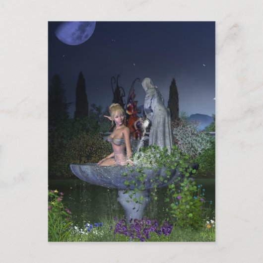 Carte Postale Nightime Garden Fairy (Devant)