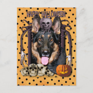 Carte Postale Nightmare d'Halloween - Berger allemand - Kuno