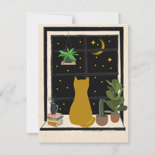 Carte Postale Nighttime Kitty