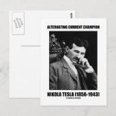 Carte Postale Nikola Tesla (Devant / Derrière)