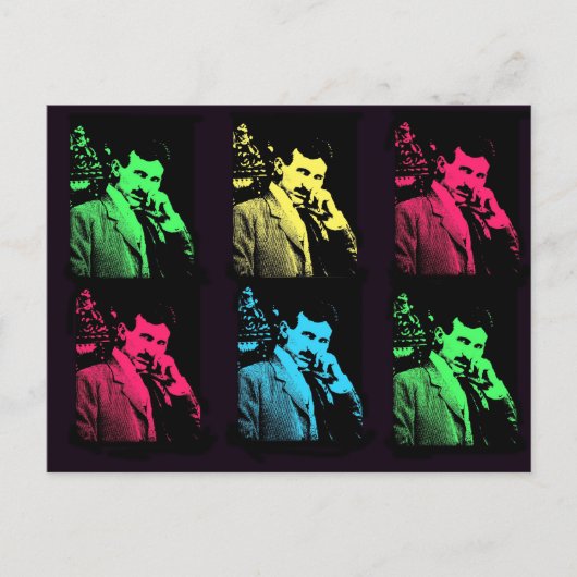 Carte Postale Nikola Tesla Collage (Devant)