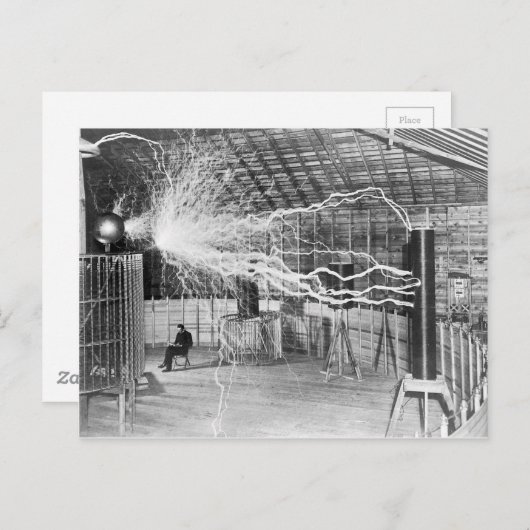 Carte Postale Nikola Tesla Electricity (Devant / Derrière)