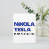 Carte Postale Nikola Tesla est mon super-héros (Debout devant)