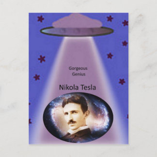 Carte Postale Nikola Tesla Genius