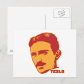 Carte postale Nikola Tesla Portrait (Devant / Derrière)