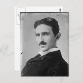 Carte Postale Nikola Tesla Portrait (Devant / Derrière)