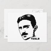Carte postale Nikola Tesla Portrait (Devant / Derrière)