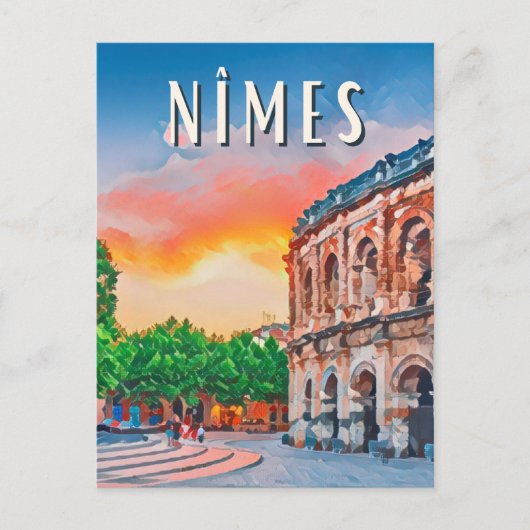 Carte Postale Nîmes Photo Vintage  (Devant)