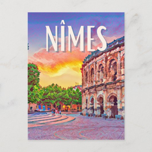 Carte Postale Nîmes Photo Vintage (Devant)
