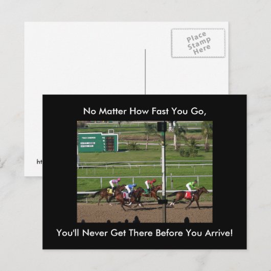 Carte Postale N'importe comment rapide vous allez, vous n'y (Devant / Derrière)