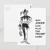 CARTE POSTALE N'IMPORTE QUEL JOKER PEUT TRUMP (Devant / Derrière)