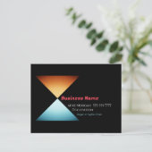 Carte Postale N'Importe Quelle Entreprise, Design Triangle, Info (Debout devant)