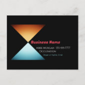 Carte Postale N'Importe Quelle Entreprise, Design Triangle, Info (Devant)