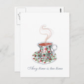 Carte Postale N'importe quelle heure est le tea time (Devant / Derrière)