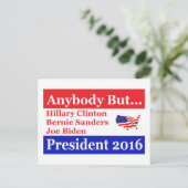 Carte Postale N'importe qui sauf Hillary, biden, sandres (Debout devant)