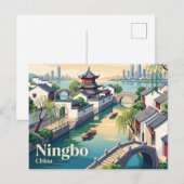 Carte Postale Ningbo, Chine (Devant / Derrière)