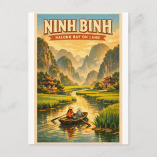 Carte Postale Ninh Binh, Vietnam, dans un voyage rétro classique