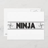 Carte Postale ninja (Devant / Derrière)