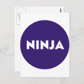 Carte Postale Ninja (Devant / Derrière)