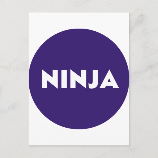 Carte Postale Ninja (Devant)