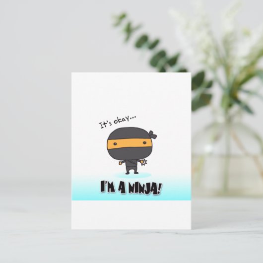 CARTE POSTALE NINJA (Debout devant)