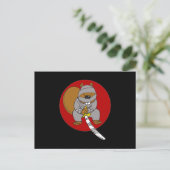 Carte Postale Ninja Beaver (Debout devant)