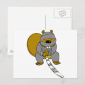 Carte Postale Ninja Beaver (Devant / Derrière)
