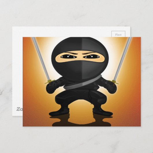 Carte Postale Ninja Boy (Devant / Derrière)